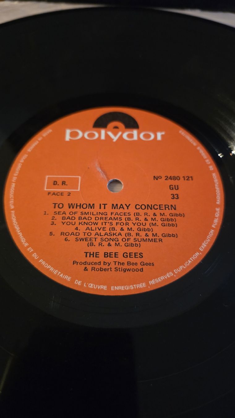 Dischi in vinile: Bee Gees "To Whom It May Concern" G,F – Usato da Yvonand venduto da RF-VINYL 4