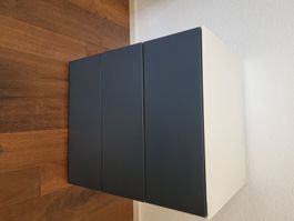 Beistelltisch mit Glasplatte anthrazit gebraucht