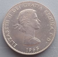 GROSSBRITANNIEN - CHURCHILL - 5 SHILLING 1965 - IN KAPSEL