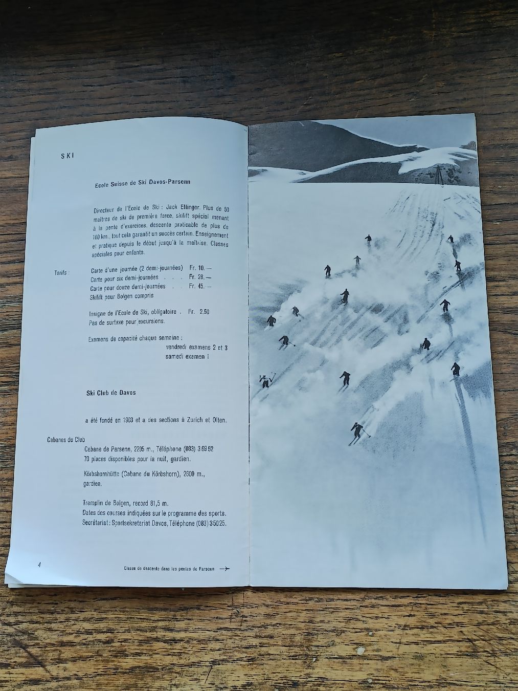 Documenti: Alter Prospekt / Davos Parsenn 1947-48 – Usato da Brugg AG venduto da Ente015 3