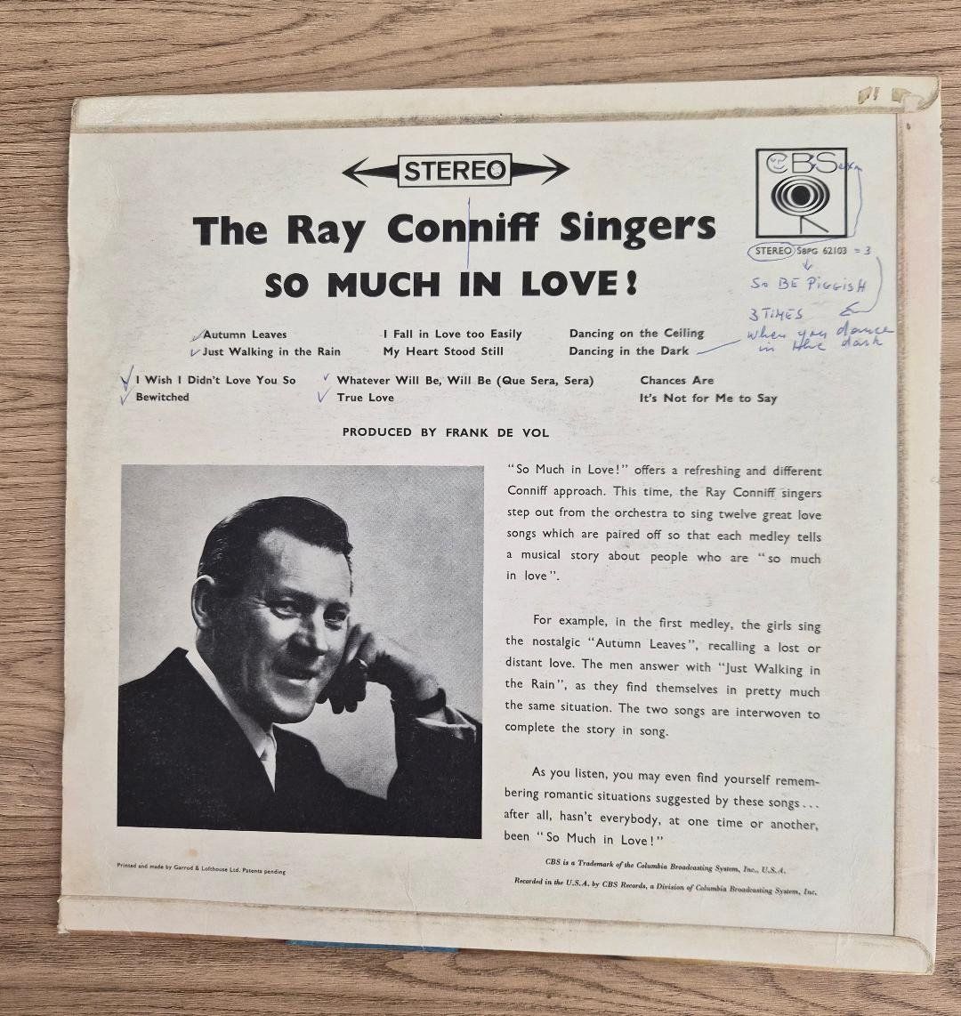Dischi in vinile: Schallplatte / LP Ray Conniff Singers 'so much love'  1961 – Usato da Dielsdorf venduto da Haesi0 1