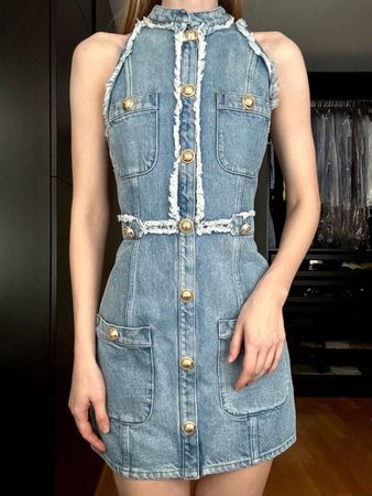 BALMAIN Jeanskleid (NP 1860.-)