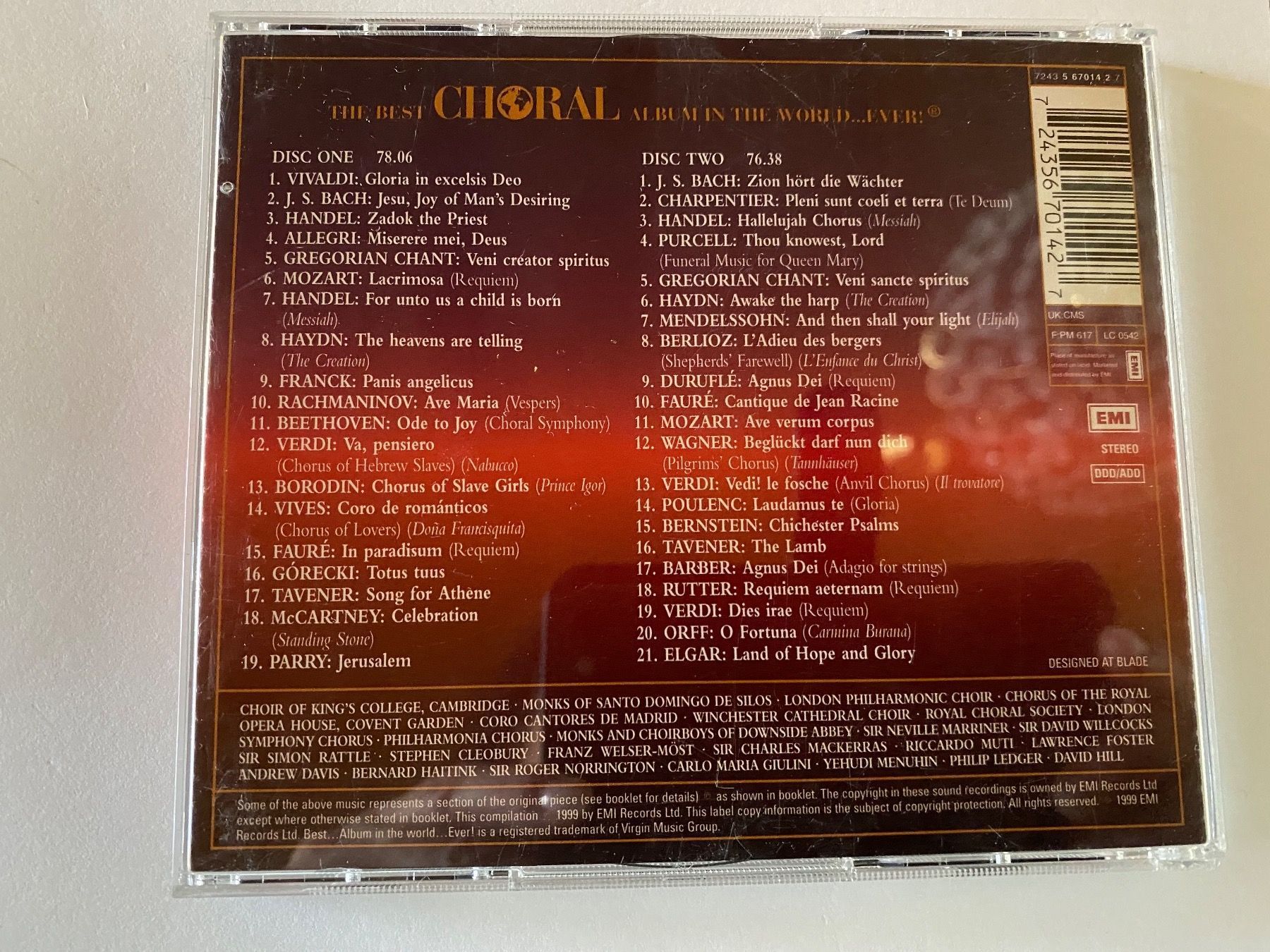 CD: CD - THE BEST CHORAL – Usato da Bellach venduto da Legdance 1