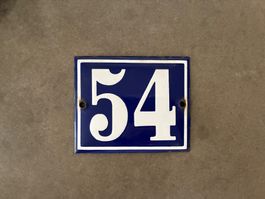 Altes Emailschild Hausnummer 54