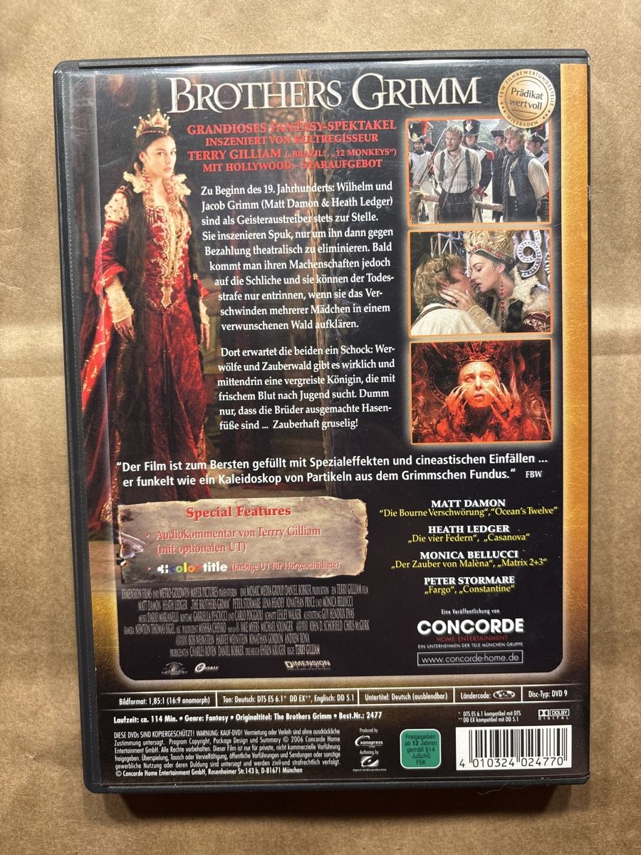 Alle DVDs: Brothers Grimm DVD (2404) – Gebraucht aus Ruswil von Slivio_ 1