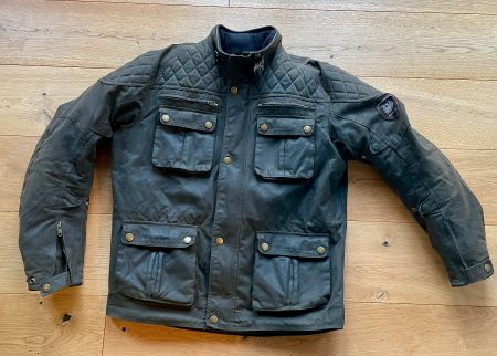 Merlin Wachsjacke im Biker-Stil, Grösse L - Top Zustand!