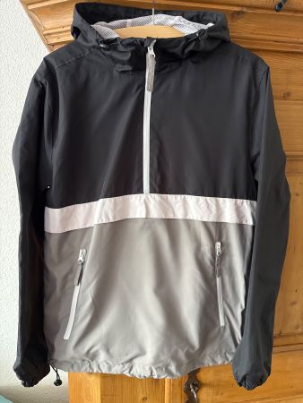 Primark Windjacke XS, Schwarz/Grau