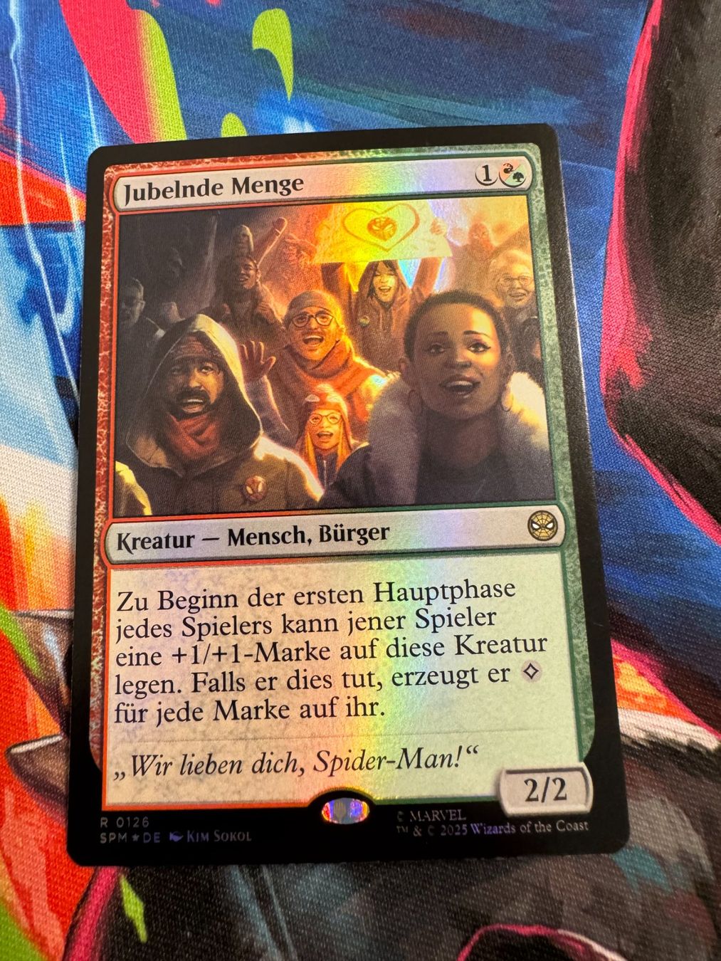 Magic The Gathering Sammelbilder & Trading cards: Jubelnde Menge - Foil - Marvel's Spider-Man - Magic – Neu (gemäss Beschreibung) aus Bülach von Pfrenzel