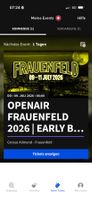 1 x 3 Tagesticket Openair Frauenfeld 2026 early Bird