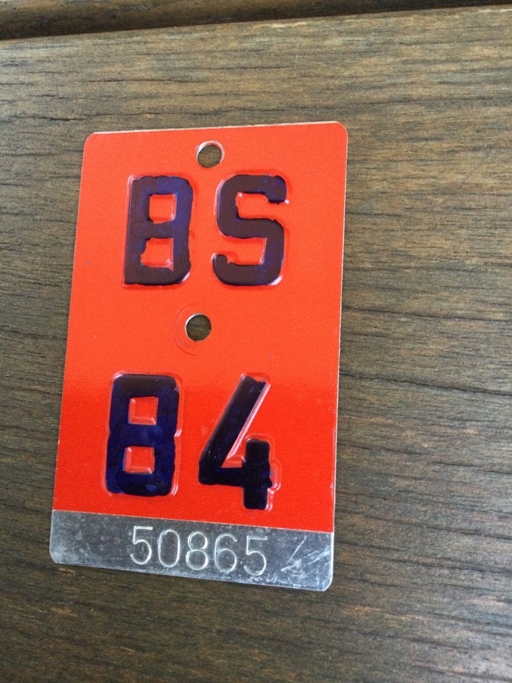 Insegne: Velonummer BS 1984 – Usato da Riehen venduto da hansi999
