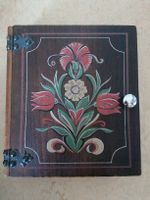 Antike Holzschatulle Schlüsselkästchen Vintage bemalt