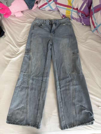 Jeans hellblau Grösse S Used-Look