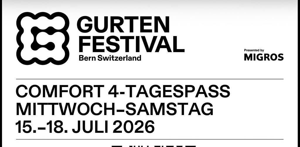 Billets: Gurten 4-Tages Comfort Ticket – D'occasion à Wünnewil par Chrysler10 1