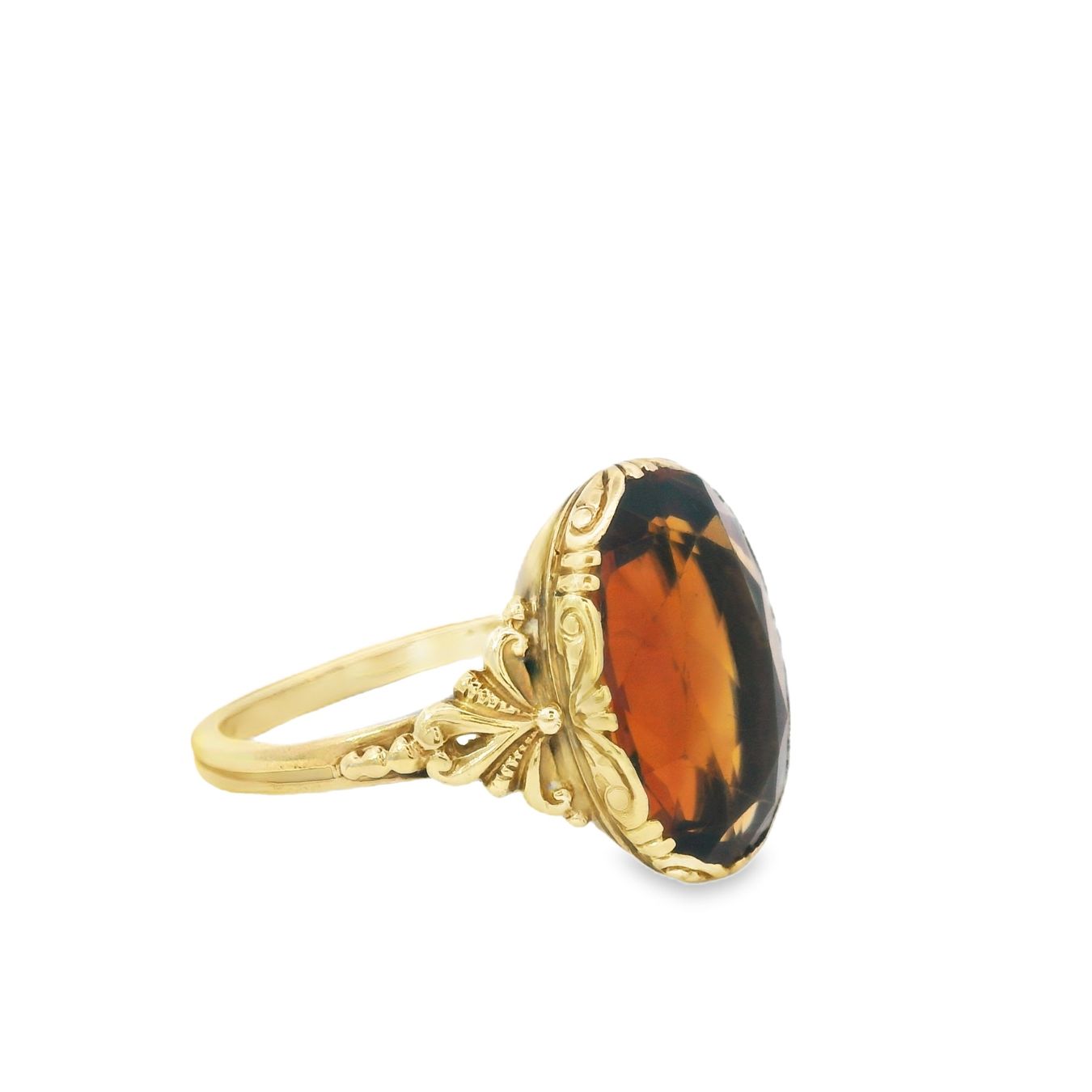 Anelli: Antik Jugendstil Madeira Citrin 9k Gold – Usato da Embrach venduto da estzeh1 5