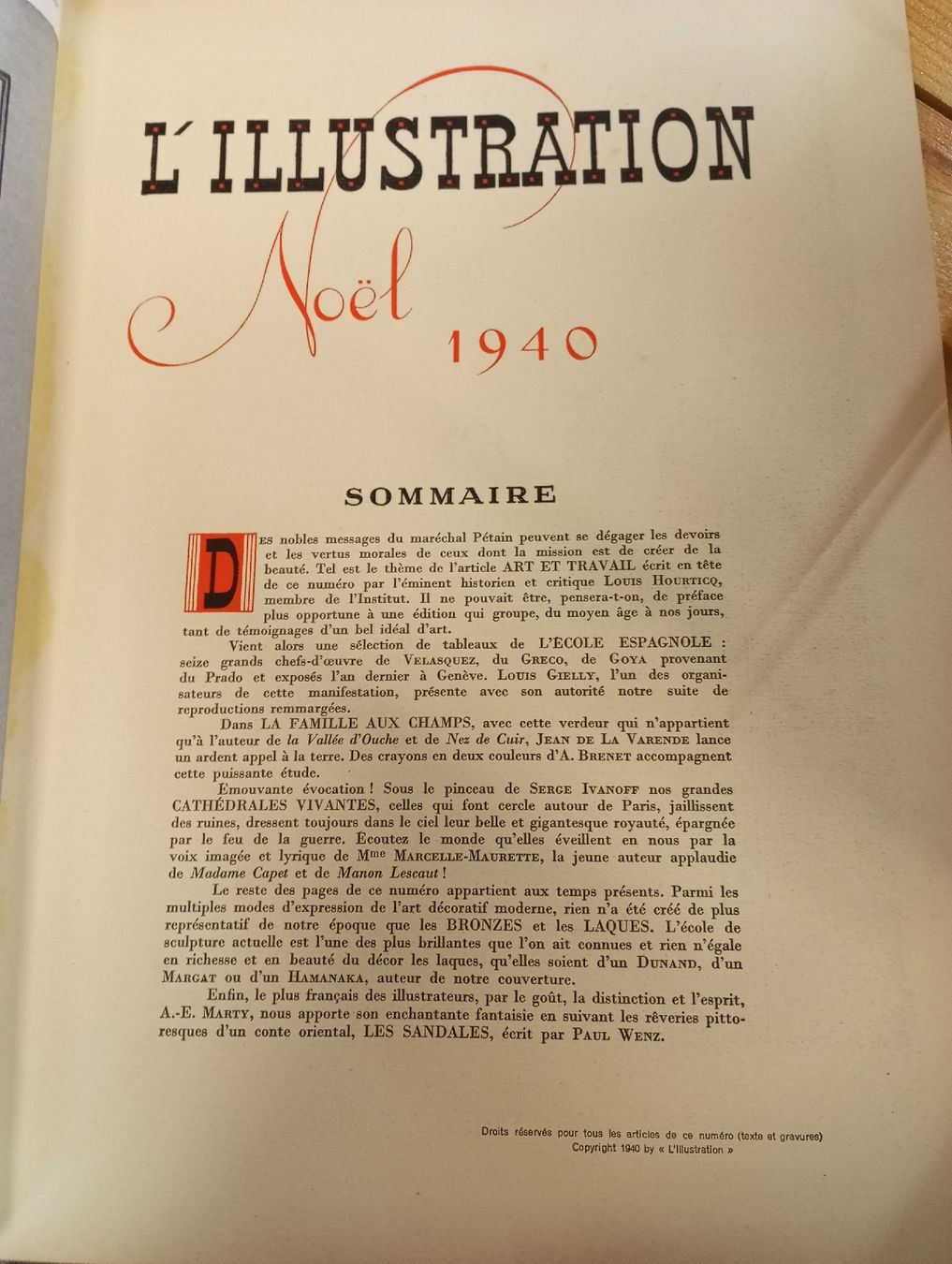Libri: L'Illustration Noël 1939 & 1940  – Usato da Fribourg venduto da BOOK_IN 1