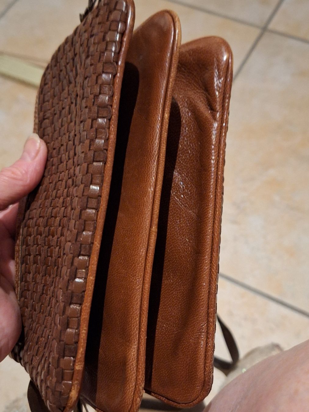 Borse da donna: Ledertasche Italien in Florentinertechnik – Usato da Rheinfelden venduto da Cleopatra2000 7