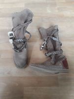 Boho Ethno Hippie Mokassin Ibiza Ovyé Stiefel Boots Leder