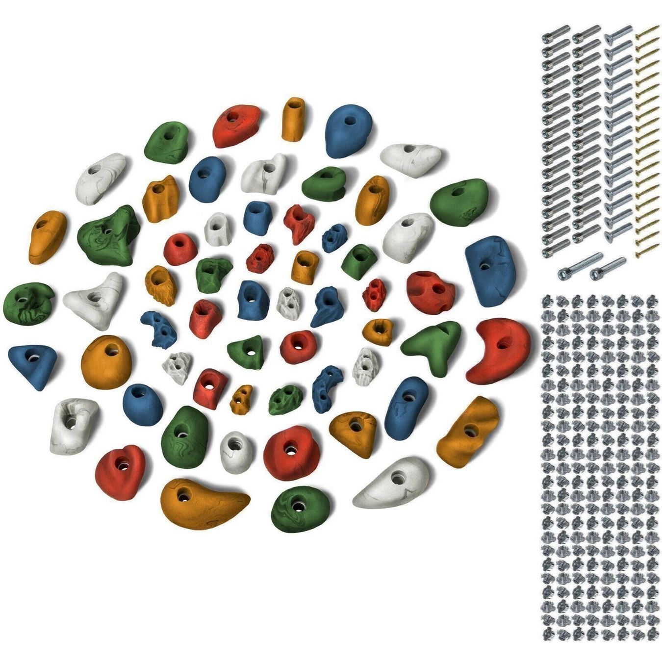 Pareti & prese d'arrampicata: ALPIDEX 60 Klettergriffe Mixed Coloured – Nuovo e nell'imballaggio originale da Bottighofen venduto da zaap