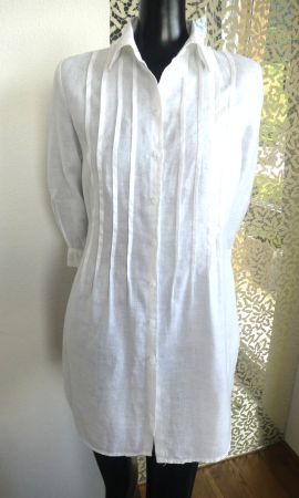 FELDPAUSCH Leinen Bluse Long Bluse Top Zustand, Gr. 38