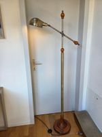 Relaxdays Stehlampe Jugendstil / Industrial - Holz & Messing
