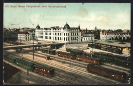 Basel, Neues Postgebäude beim Bundesbah