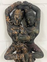 Sehr alt Antik Holzskulptur, die **Nara Narayana**