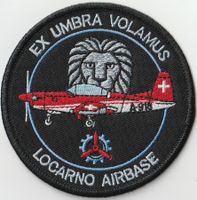 Locarno Airbase PC-7 Ex Umbra Volamus neu Stoff ohne Klett.