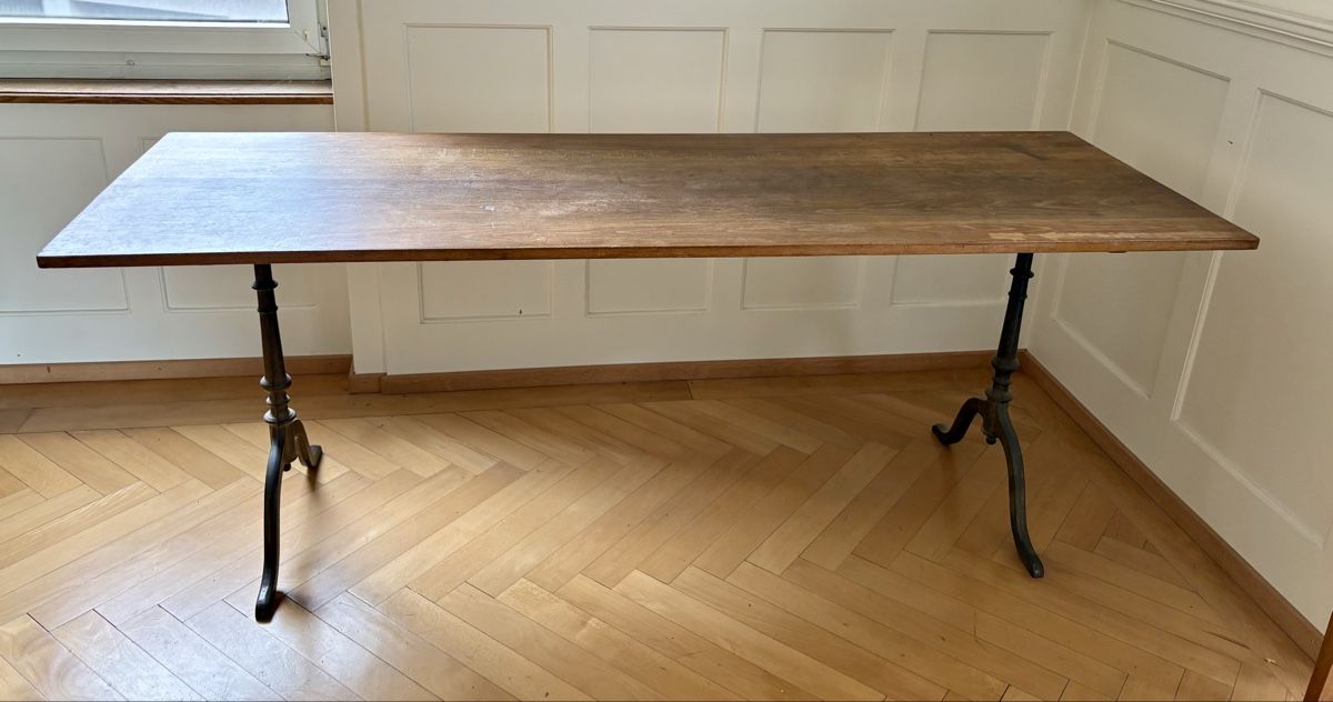 Horgen Glarus Tische: Alter Beizentisch mit Horgen Glarus Tischfüssen – Gebraucht aus Zürich von ea_so8p 1