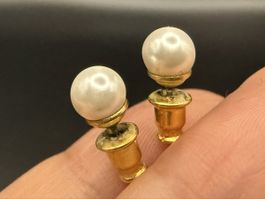 Vintage raffinierte elegante Perlen Ohrringe