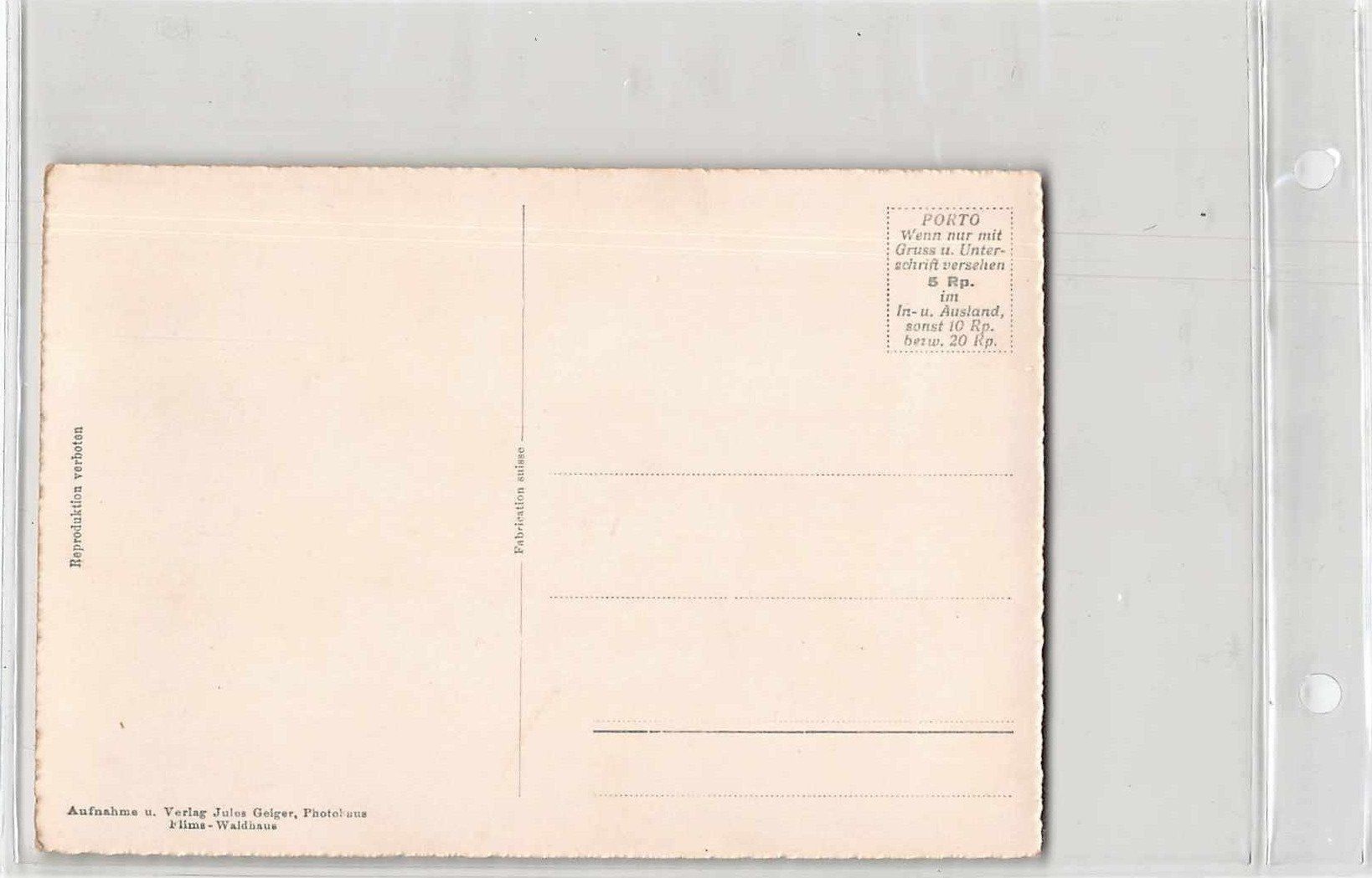 Cartoline postali: Gesamtansicht BRIGELS GR 1939 – Usato da Lufingen venduto da TopAnsichtskarten 1