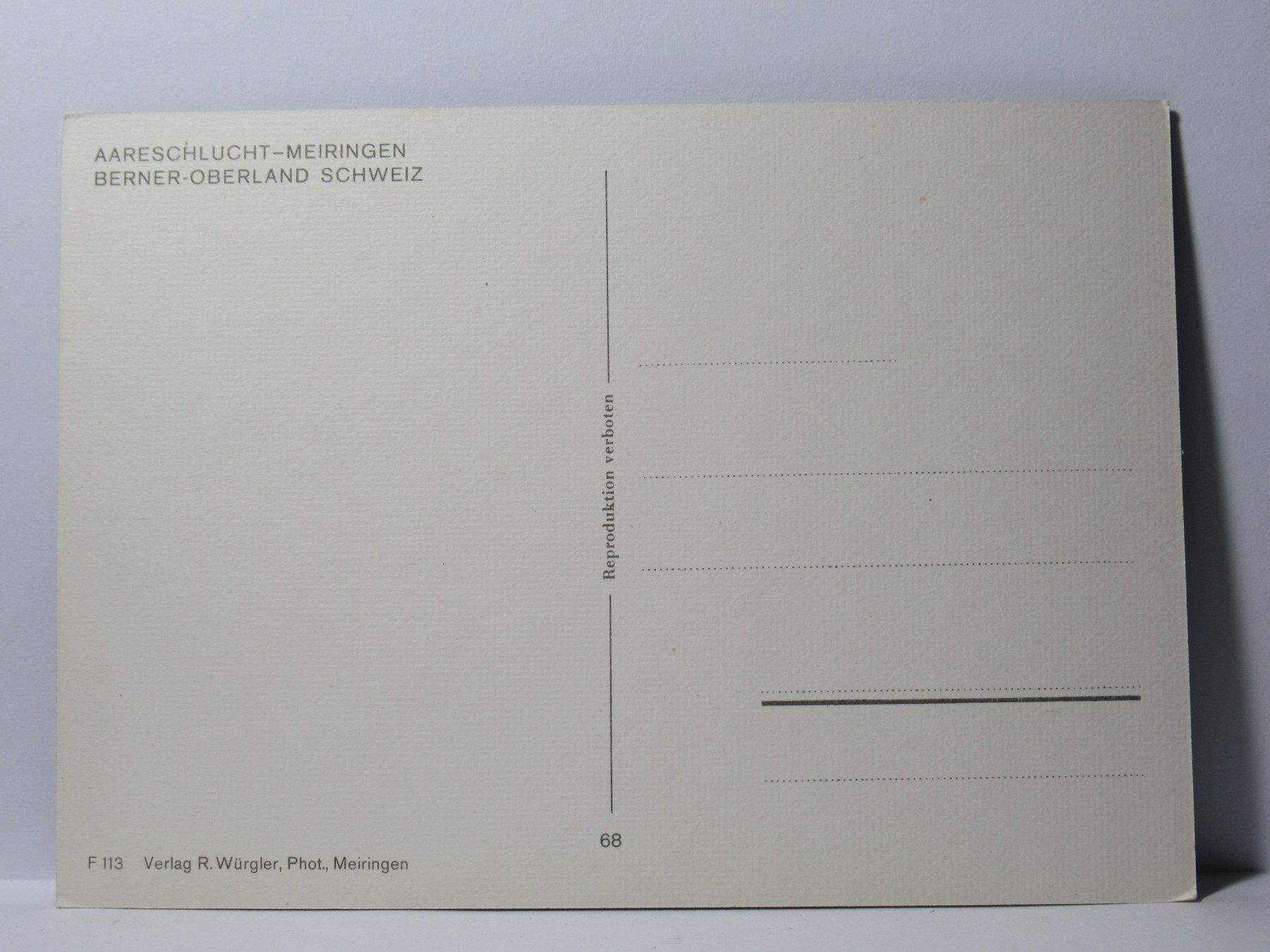 Cartes postales: Aareschlucht - Meiringen – Neuf (Voir description) à Grenchen par Bluemchen1900 1