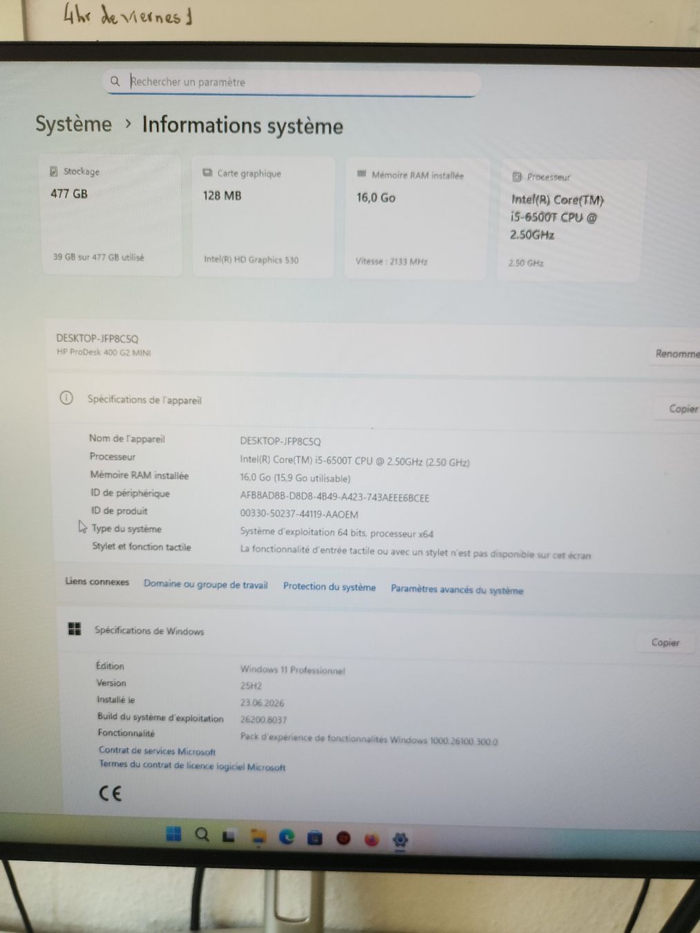 Hewlett Packard PCs: HP Prodesk 400 G2 mini – D'occasion à Meyrin par rau_w7j8 2