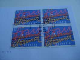 Marke Frau/Femme/Donna 2000, FDC Einzel + 4erblock, 2 Bel