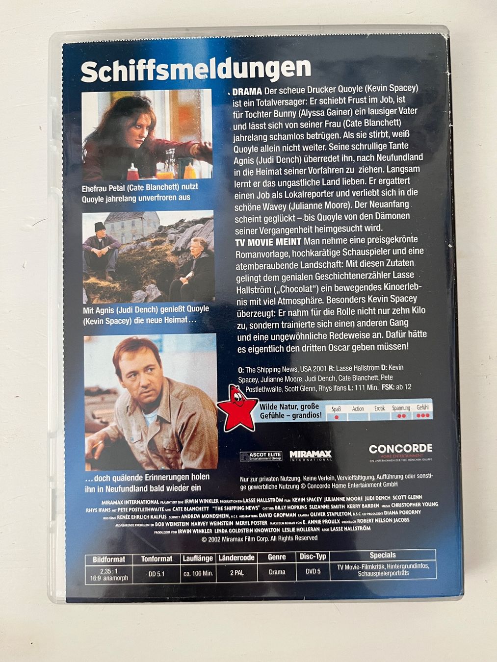 Tutti i DVDs: Schiffsmeldungen DVD 📀 - Kevin Spacey – Usato da Sierre venduto da black.box 1