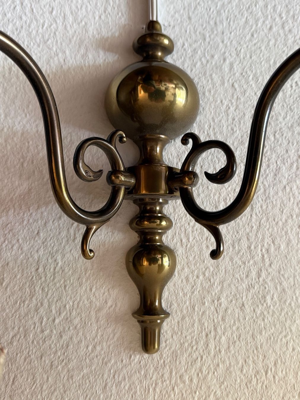 Lampade: 2 elegante Messing-Wandlampen mit Stoffschirm – Usato da Itingen venduto da uhu777 2