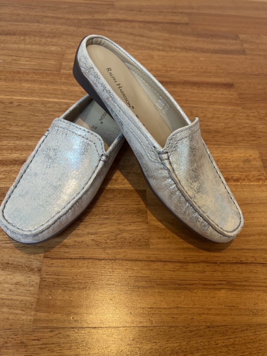 Damenschuhe: Slipper Damen Ralph Harrison Silber Grösse 38 – Neu (gemäss Beschreibung) aus Eglisau von Jsam 4