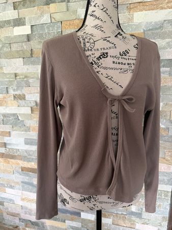 🎈Braune Jäckli mit Bindedetail🎈 Gr.L🎈hellbraun