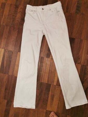 H&M Jeans weiss Bootcut Slim Fit High Waist Grösse 36