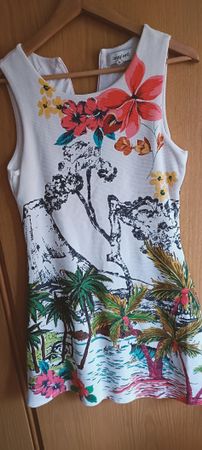 Vestito Desigual bianco stampa floreale taglia M