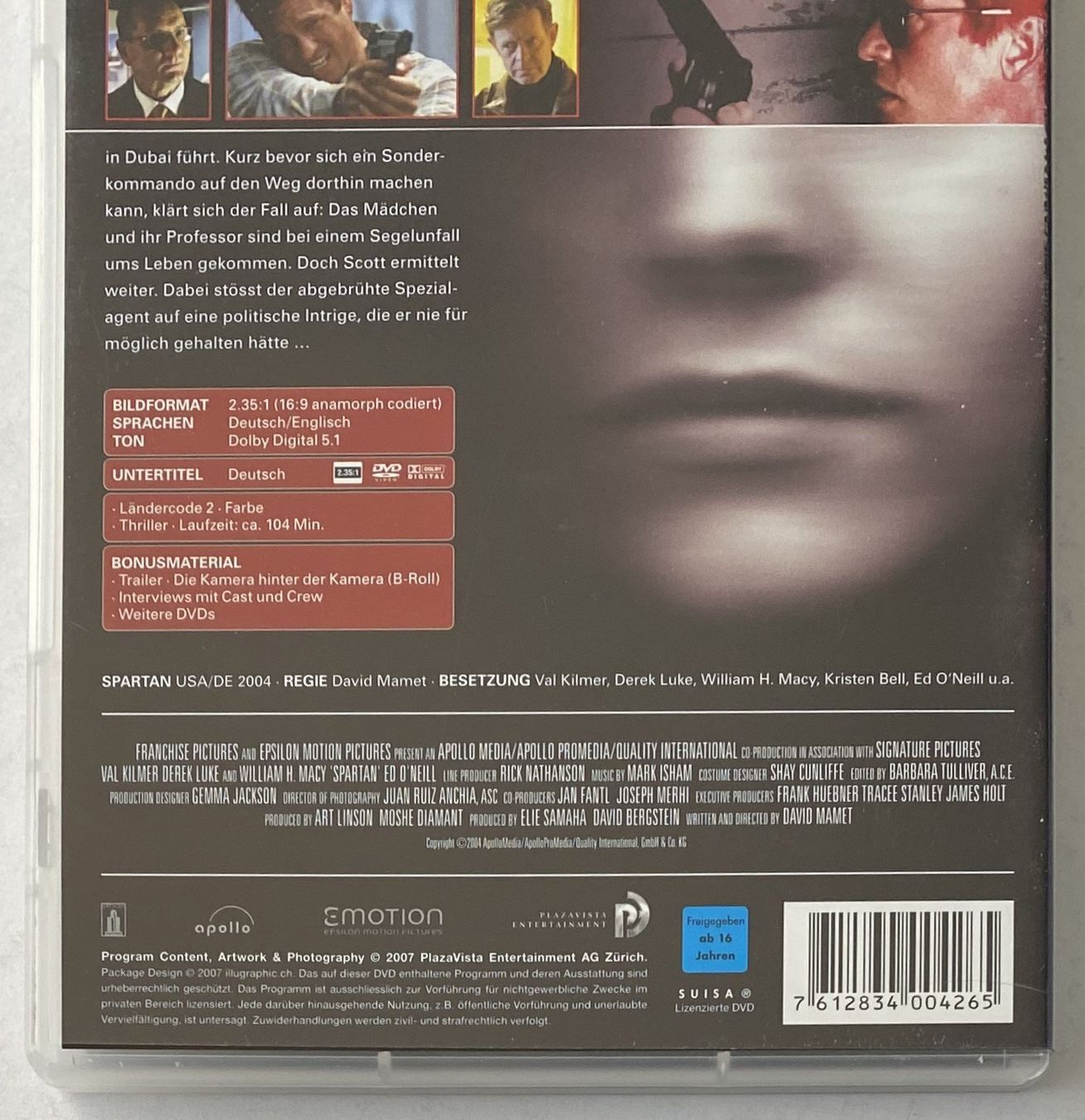 Tutti i DVDs: Spartan – Usato da Flums venduto da Asquillo 3