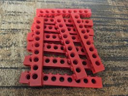 lego 2730 lot de 10 pièces Red Technic, Brick 1 x 10