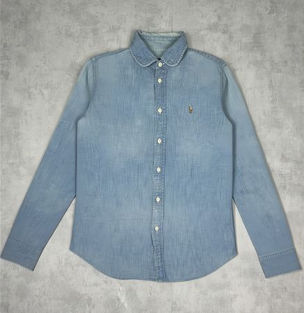 Chemise Ralph Lauren Denim Chambray Col Claudine Femme - S