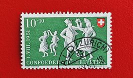 PRO PATRIA 52 VOLLSTEMPEL WALD ZÜRICH 1951