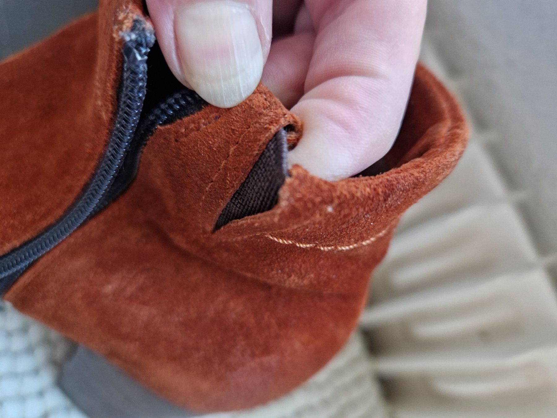 Herrenschuhe: echt Leder Wildleder-Stiefeletten Gr. 38,5 – Neu (gemäss Beschreibung) aus Aefligen von Akoni 4