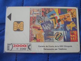 Telefonkarte Telefonica Olympia 92 Barcelona gebraucht