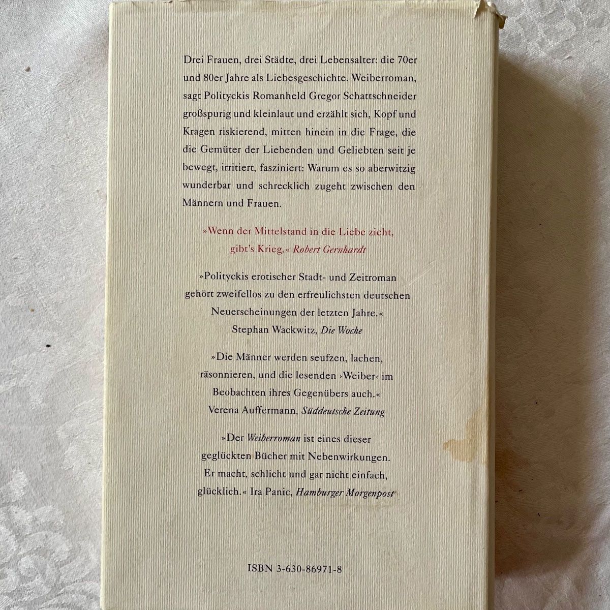 Libri: Weiber - Roman von Matthias Politycki – Usato da Liestal venduto da Coutellerie 4