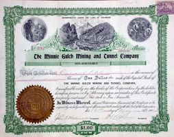 Minnie Gulch Mining and Tunnel Company - 1901