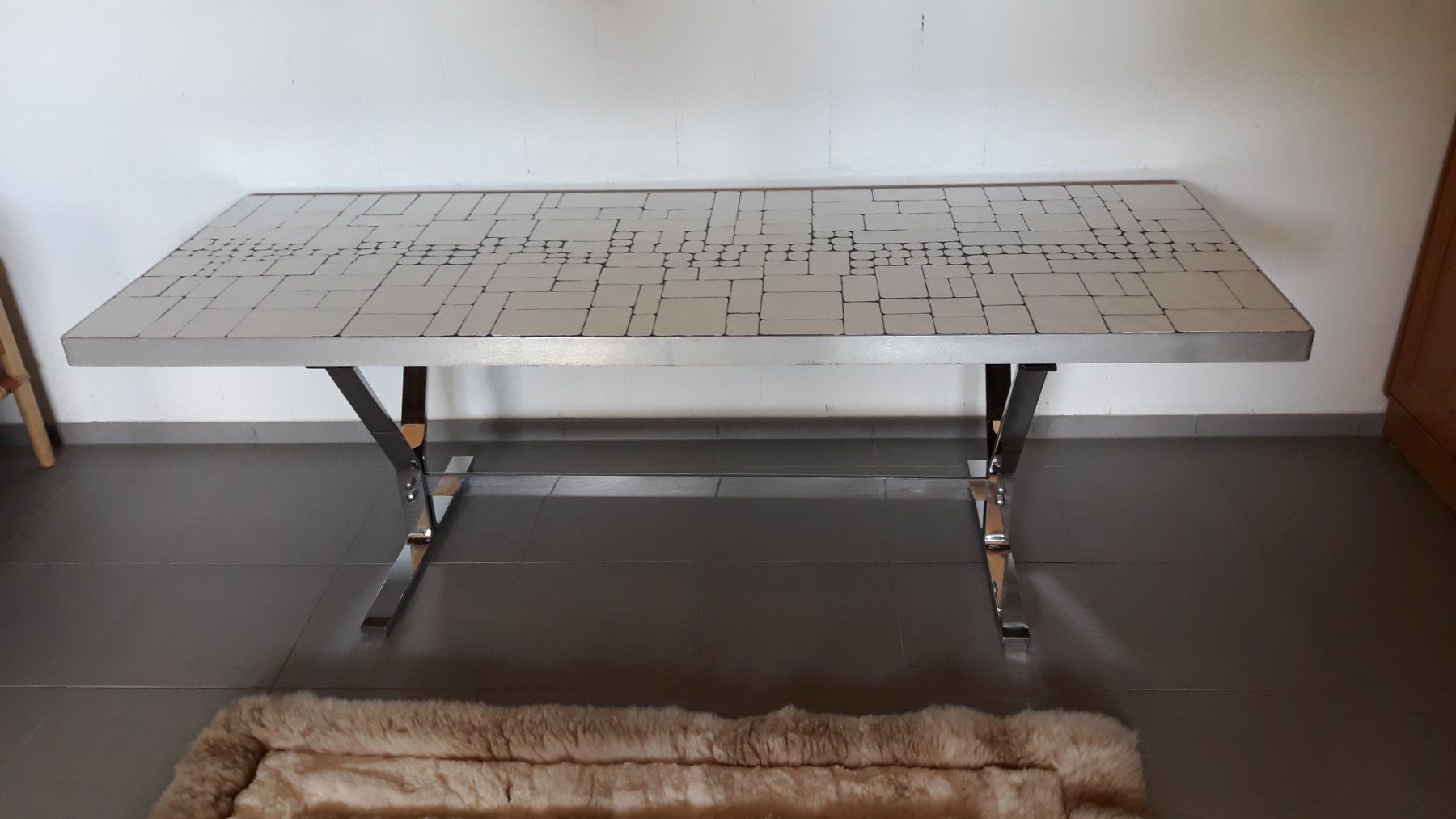 Tavoli: Designer Couchtisch mit weisser Keramikplatte – Usato da Knonau venduto da Che01 2