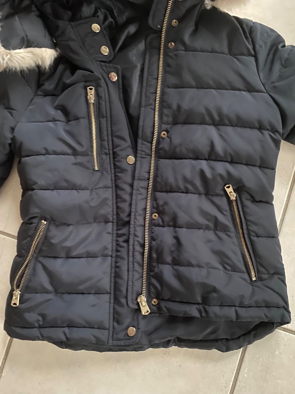 Giacche: Winterjacke 38 blau mit Kaputze neuwertig – Usato da Grüningen venduto da kleiderstar 1