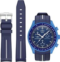 Armband für Omega Moonswatch 20mm (dunkelblaue weiße Linie)